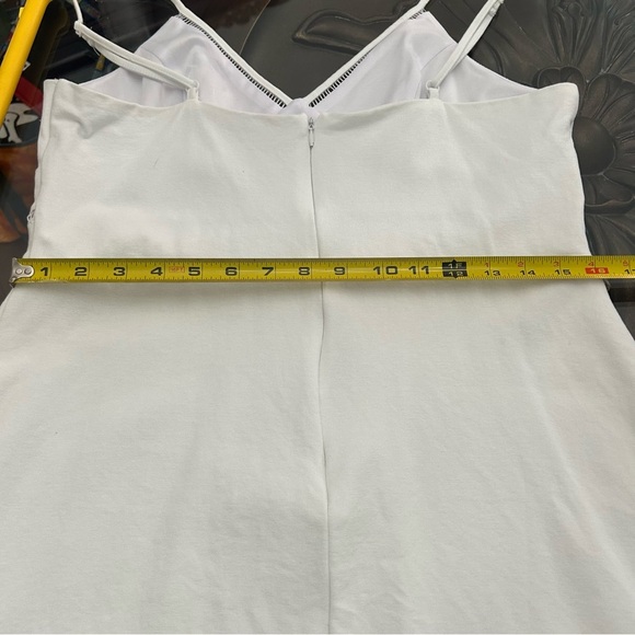 🌼 Suzy Shier White Slip Dress with cut out design at waist Large - Picture 4 of 8